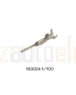 TE Connectivity 183024-1/100 SUPERSEAL 1.5 Series, Pin, Crimp, 16 AWG, Tin Plated Contacts 