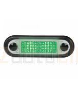 Hella Narrow Rim LED Courtesy Lamp - Green (95951015) 