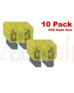 Ionnic BF20/10 ATC/ATO Blade Fuse 20A - Yellow (Pack of 10)