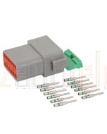 Deutsch DT Series 12 Way Plug Connector Kit with Green Band Contacts