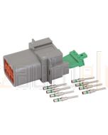 Deutsch DT Series 8 Way Receptacle Connector Kit with Green Band Contacts