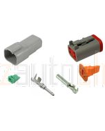 Deutsch DT Series 4 Way Connector Kit with F Crimp Contacts