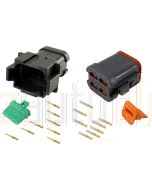 Deutsch DT8-4-CAT 8 Way CAT Spec Connector Kit with Gold Contacts