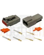 Deutsch DTM3/10 Series 3 way Connector Kit with Gold Terminals (10 pack)  