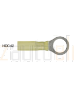 Quikcrimp HDC42 Yellow 10mm Heatshrink Ring Terminal Pack of 100