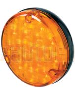 Hella 500 Series LED Front Direction Indicator - Amber, Black Housing (2135LED)