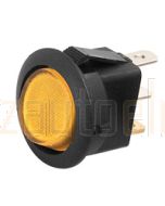 Hella Compact Off-On Rocker Switch - Amber Illuminated, 12V (4445)