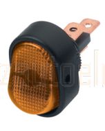 Hella Compact On-Off Rocker Switch - Amber Illuminated, 12V (4471)