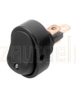 Hella Compact Off-On Rocker Switch - Amber LED, 12V DC (4479)