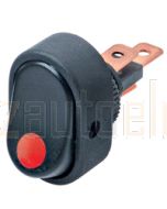 Hella Compact Off-On Rocker Switch - Red Illuminated, 12V (4478)