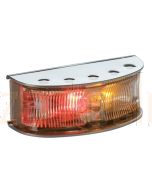 Hella HD LED Side Marker - Red / Amber Illuminated, Polished S/S Housing (Pack of 4) (2058PBULK)