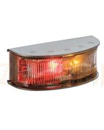 Hella 2058 LED Side Marker Red / Amber Illuminated, Satin S/S Housing