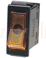 Hella Off-On Rocker Switch - Amber Illuminated, 12V (4430)