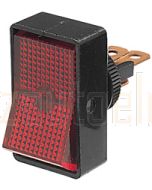 Hella Off-On Rocker Switch - Red Illuminated, 12V (4440)