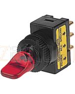 Hella Off-On Toggle Switch - Red Illuminated, 12V (4421)