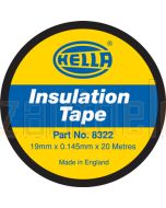 Hella PVC Electrical Insulation Tape - Black, 20m (8322)