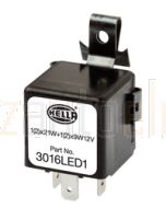 Hella Solid State Electronic Flasher Unit - 3 Pin, 12V DC (3016LED1)