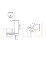 Ionnic 9005 Globe Halogen HB3 12V 60W P20d Base