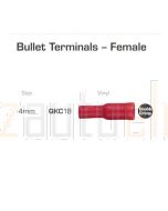 Quikcrimp Bullet Female Pre-Insulated Terminal Red 0.5 - 1.5mm2 Pack of 100