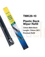 Tridon TMK28-10 Wiper Refill Plastic Mid Back - 710mm (10 Pack)