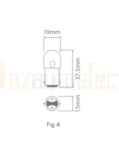 Ionnic 2618/10 Globe Halogen 12V 5W BA15D