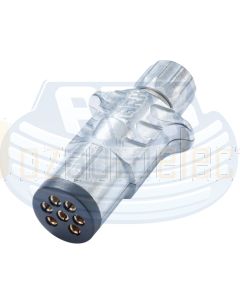 Ark MP70B 7 Pin Small Round Metal Trailer Magnetic Plug (Blister)
