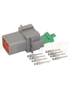 Deutsch DT Series 8 Way Receptacle Connector Kit with Green Band Contacts