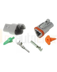 Deutsch DT Series 3 Way Connector Kit with F Crimp Contacts