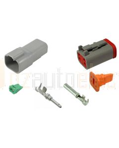 Deutsch DT Series 4 Way Connector Kit with F Crimp Contacts