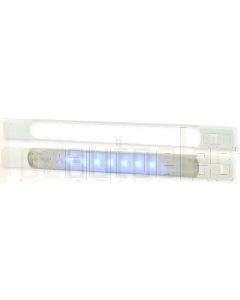 Hella 2JA958121011 LED Interior/Exterior Strip Lamp with Switch Surface Mount - 12V (White/Blue)