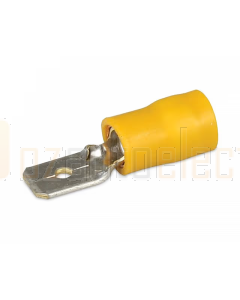 Hella 8215 Male Blade Terminals - Yellow (Pack of 10)