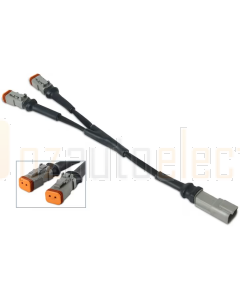 Hella 8KA958361001 2 Pole Y-Splitter Joint Plug and Socket (300mm)