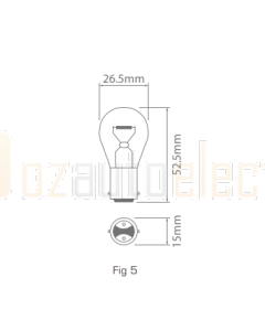 Ionnic 1058/10 Globe Halogen 12V 21W BA15D