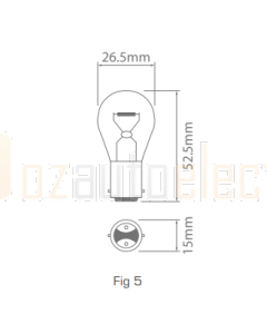 Ionnic 1061/10 Globe Halogen 24V 21W BA15D