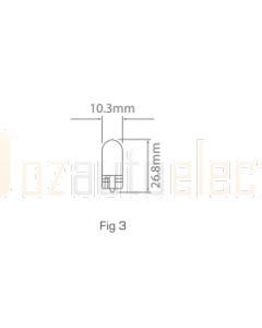 Ionnic 2825/10 Globe Halogen Wedge 12V 5W W2.1x9.5d