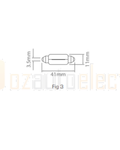 Ionnic 6413/10 Globe Halogen Festoon 12V 5W SV8.5 (40mm)