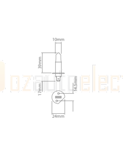 Ionnic 64155LTS Globe Halogen H1 24V 70W Truckstar P14.5