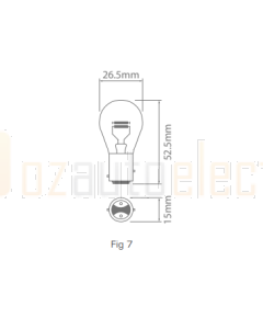 Ionnic 7537/10 Globe Halogen 24V 21/5W BAY15d