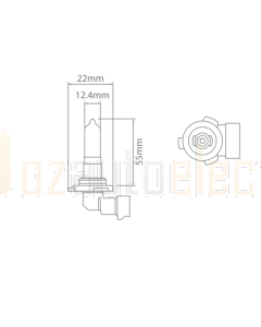 Ionnic 9006CB Globe Halogen HB4 12V 51W P22D C/Blue