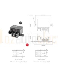 Ionnic P1412150HD Relay Power N/O 12V 130A Resistor